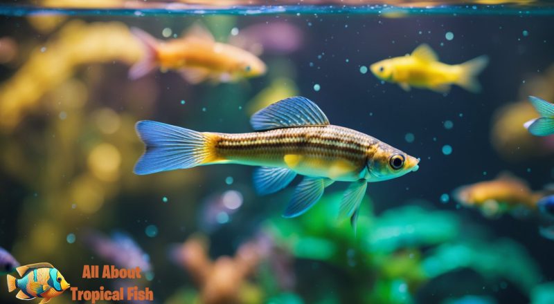 Tropical fish swimming in a tank