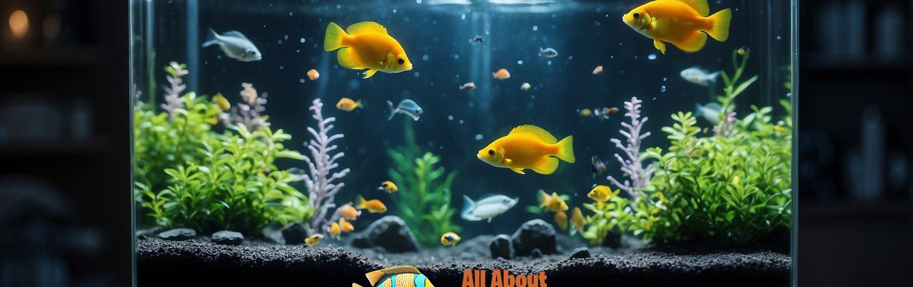 Bubbling aquarium water passes through activated charcoal in a filter, removing impurities and keeping the tank clean and healthy for the fish